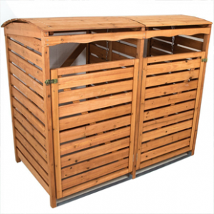 Mülltonnenbox Holz muelltonnenbox-2er